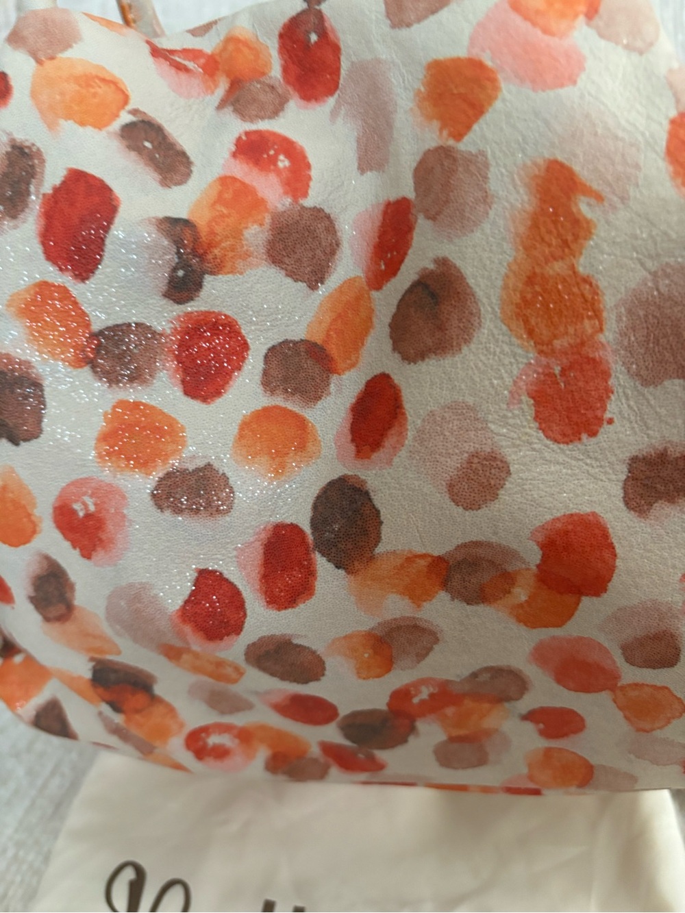 NWOT Hobo Darling Small Satchel Dots Print Leather Crossbody Bag - Picture 8 of 10